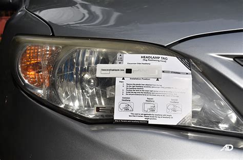 headlamp rfid tag|headlight sticker rfid reader.